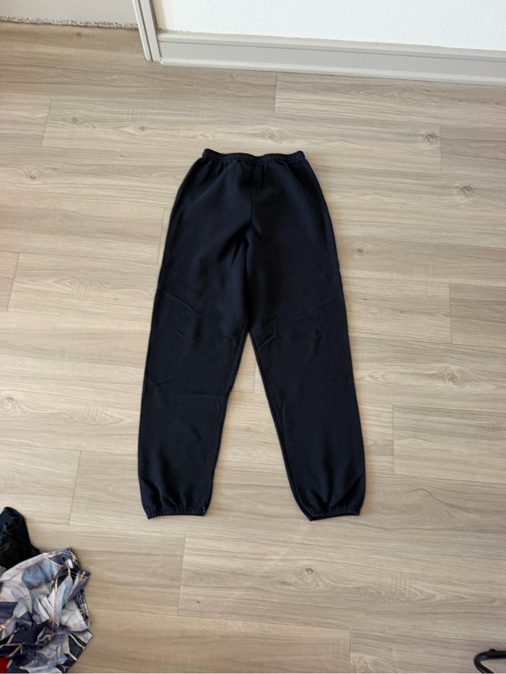 Classic Black Elastic Waist Sweatpants